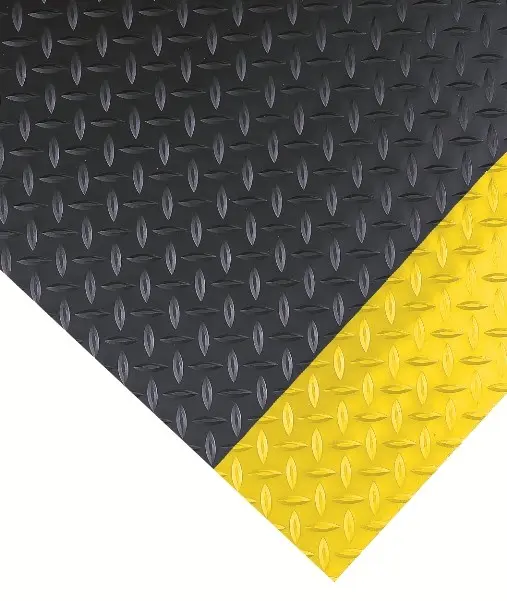 DIAMOND PLATE w/Yellow Borders Vinyl Runner -  (RUN008)